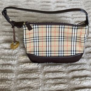 Burberry Haymarket Check Canvas Shoulder Bag